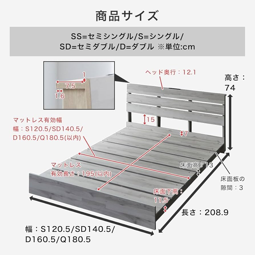 Amazon｜ネルコンシェルジュ アーデン ローベッド すのこベッド